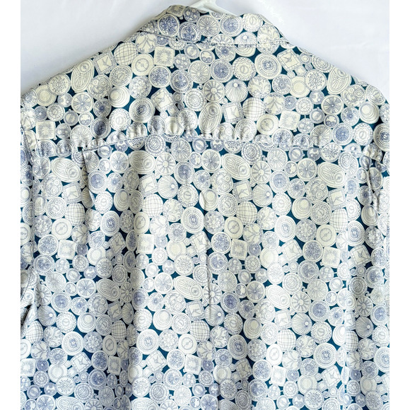 Vintage Silk circa 1969 Men's Button Up Short Sleeve Casual Shirt - Picture 5 of 5